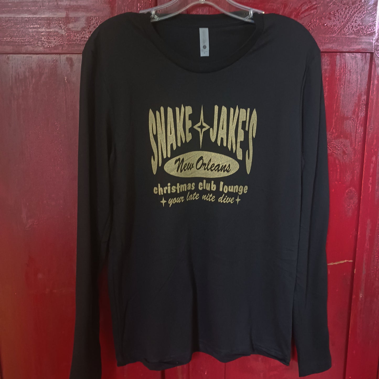 SNAKE & JAKE'S LONG SLEEVE BLACK & GOLD TEE