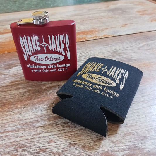 SNAKE & JAKE'S 6oz FLASK W/ CAN COOLER **FREE SHIPPING FOR THIS ITEM**