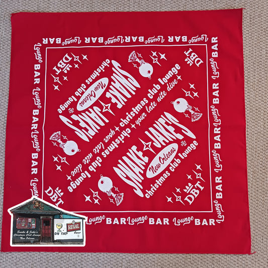SNAKE & JAKE'S RED & WHITE BANDANA W/ BAR MAGNET PACK *FREE SHIPPING FOR THIS ITEM*
