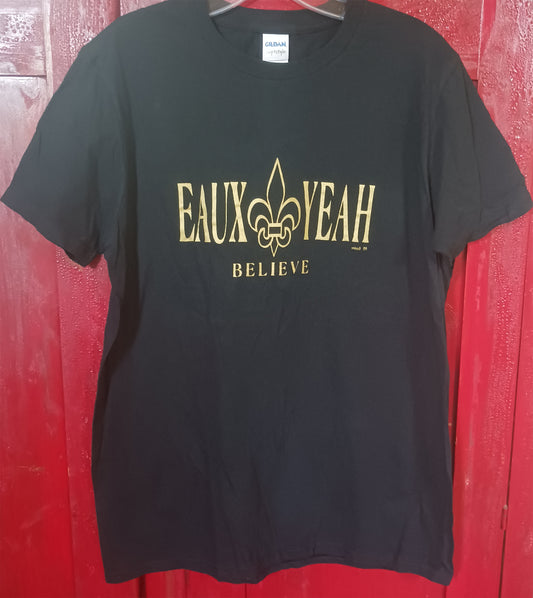 UNISEX VINTAGE 2009 BLACK & GOLD EAUX YEAH BELIEVE TEE