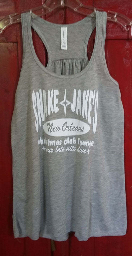 SNAKE AND JAKE'S ATHLETIC HEATHER FLOWY RACERBACK TANK